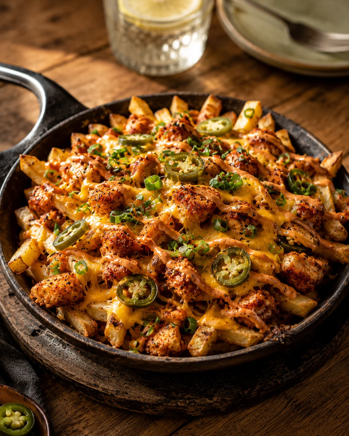 Loaded Chicken Fries with melted cheese