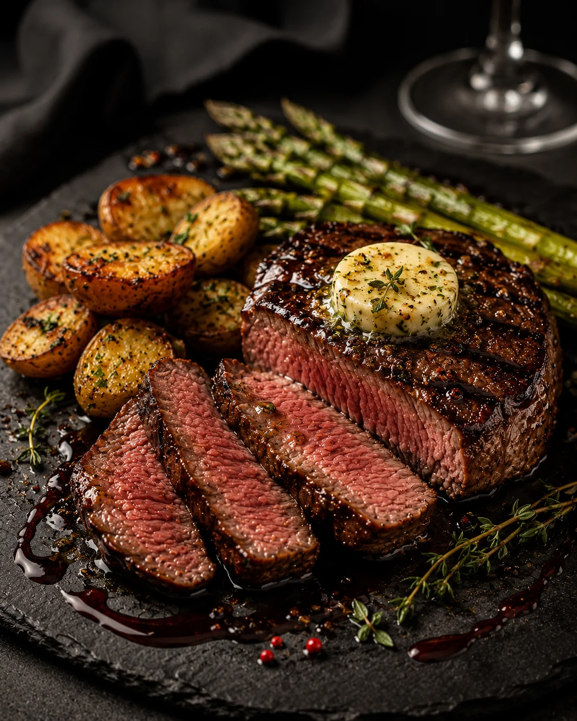 Grilled Beef Tenderloin steak with rosemary