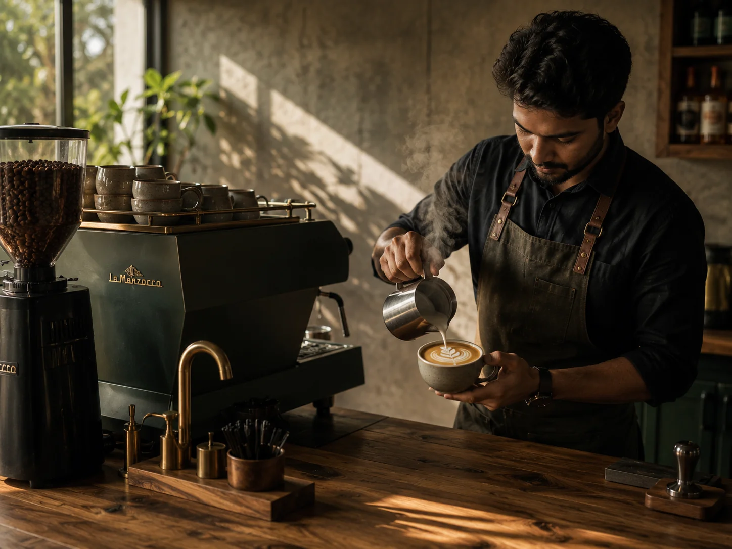 Morning coffee bar counter at Eatmosphere
